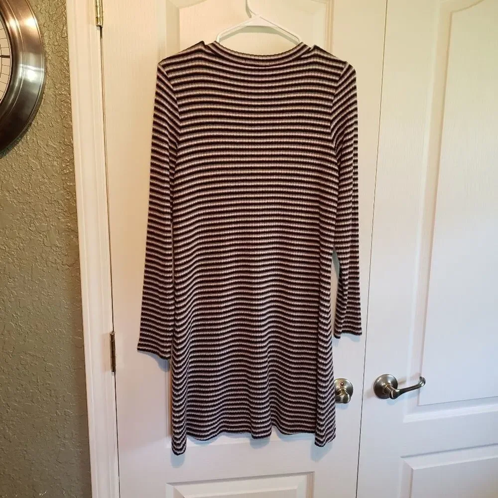 New, american Eagle ribbed, striped,‎ mini, sweater dress size L